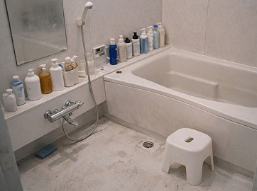 作業前のお風呂